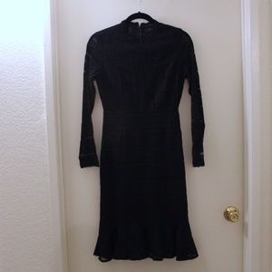 Storets Black Long Sleeve Lace Dress